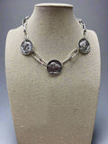 Western Rustic Buffalo Coin Choker & Earring Set — Burnished Silver Western Jewelry Duo - Rooted & Reckless Co.