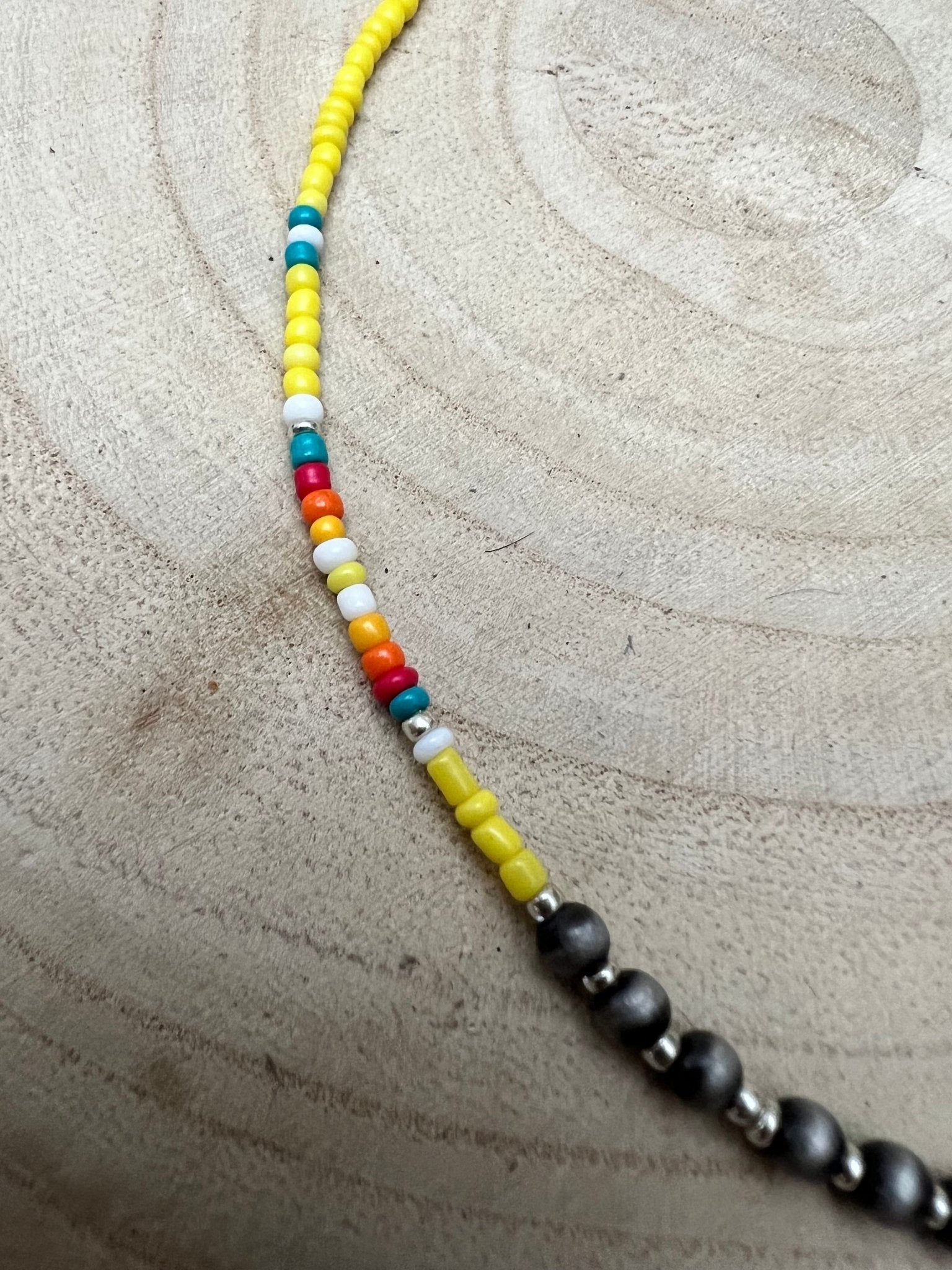 Western Seed Bead Choker with Faux Navajo Pearls — 13 Inch with Extender - Rooted & Reckless Co.
