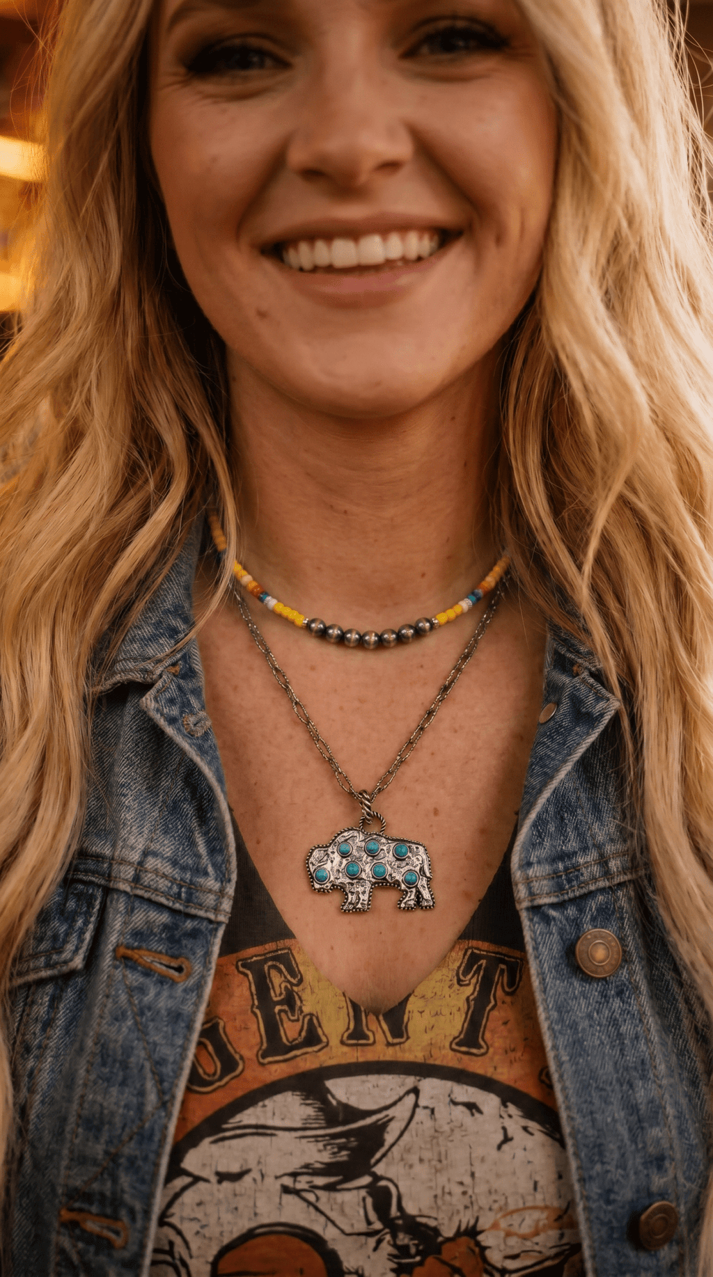 Western Seed Bead Choker with Faux Navajo Pearls — 13 Inch with Extender - Rooted & Reckless Co.