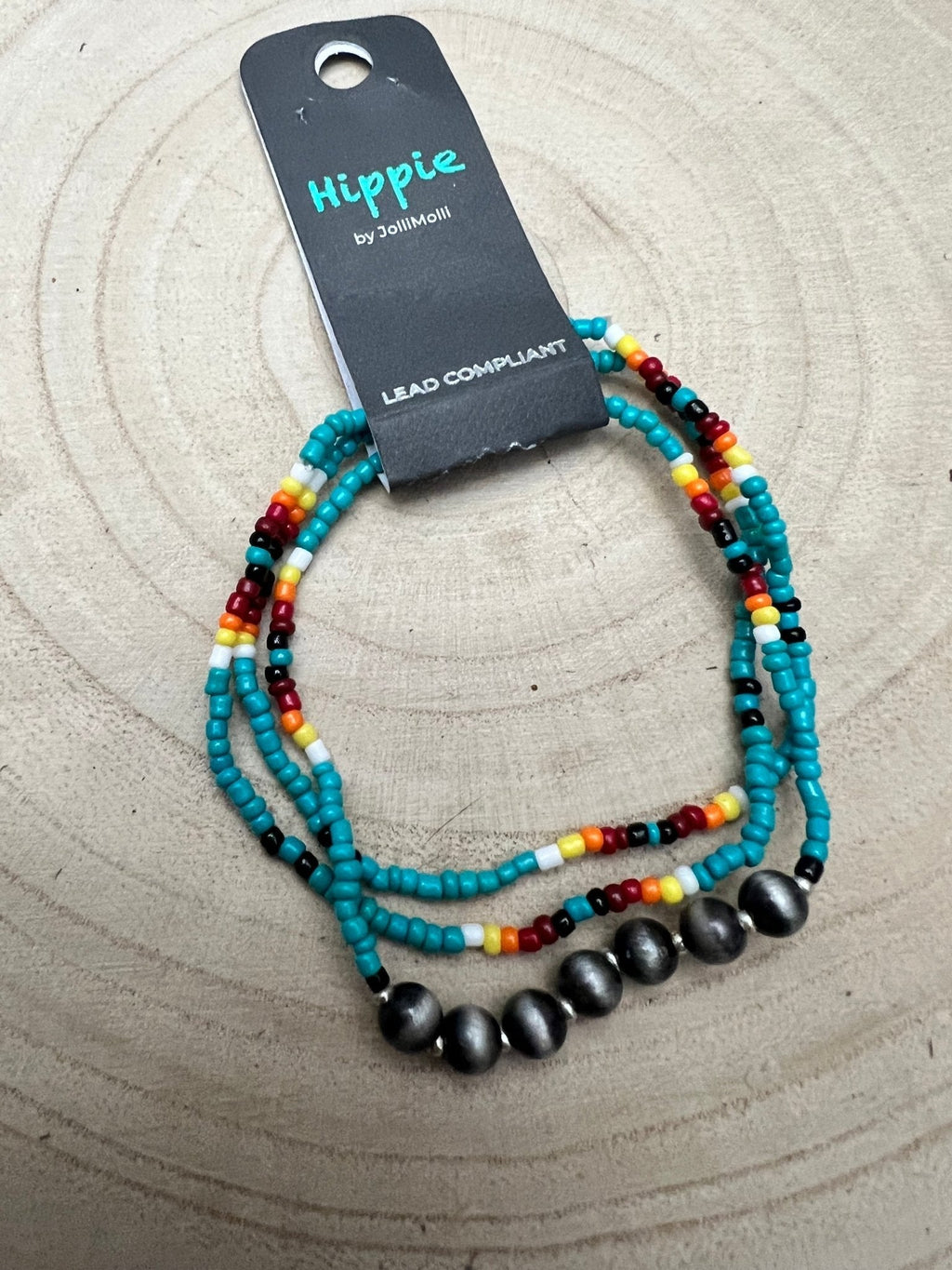 Western Seed Bead & Navajo Pearl Stretch Bracelet Set — 3-Piece Turquoise Stack - Rooted & Reckless Co.
