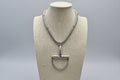 Western Silver Horse Bit Statement Necklace with Rhinestone Snake Chain — Bold Equestrian Jewelry - Rooted & Reckless Co.