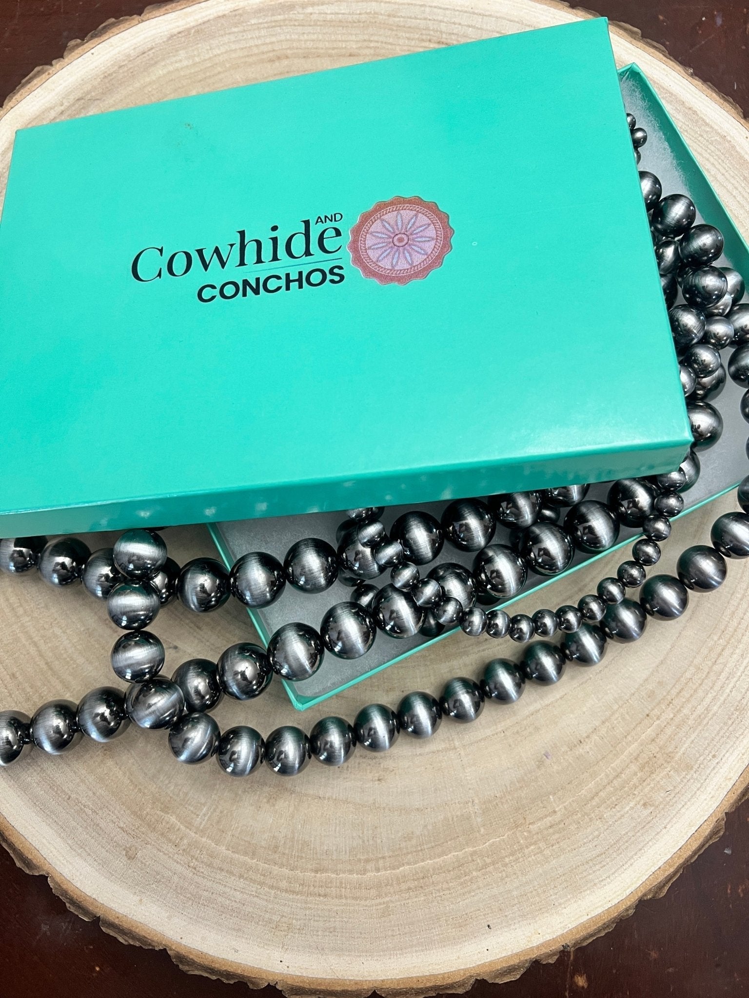 Western Six-Row Faux Sterling Pearl Statement Necklace — Single-Clasp Layered Set - Rooted & Reckless Co.