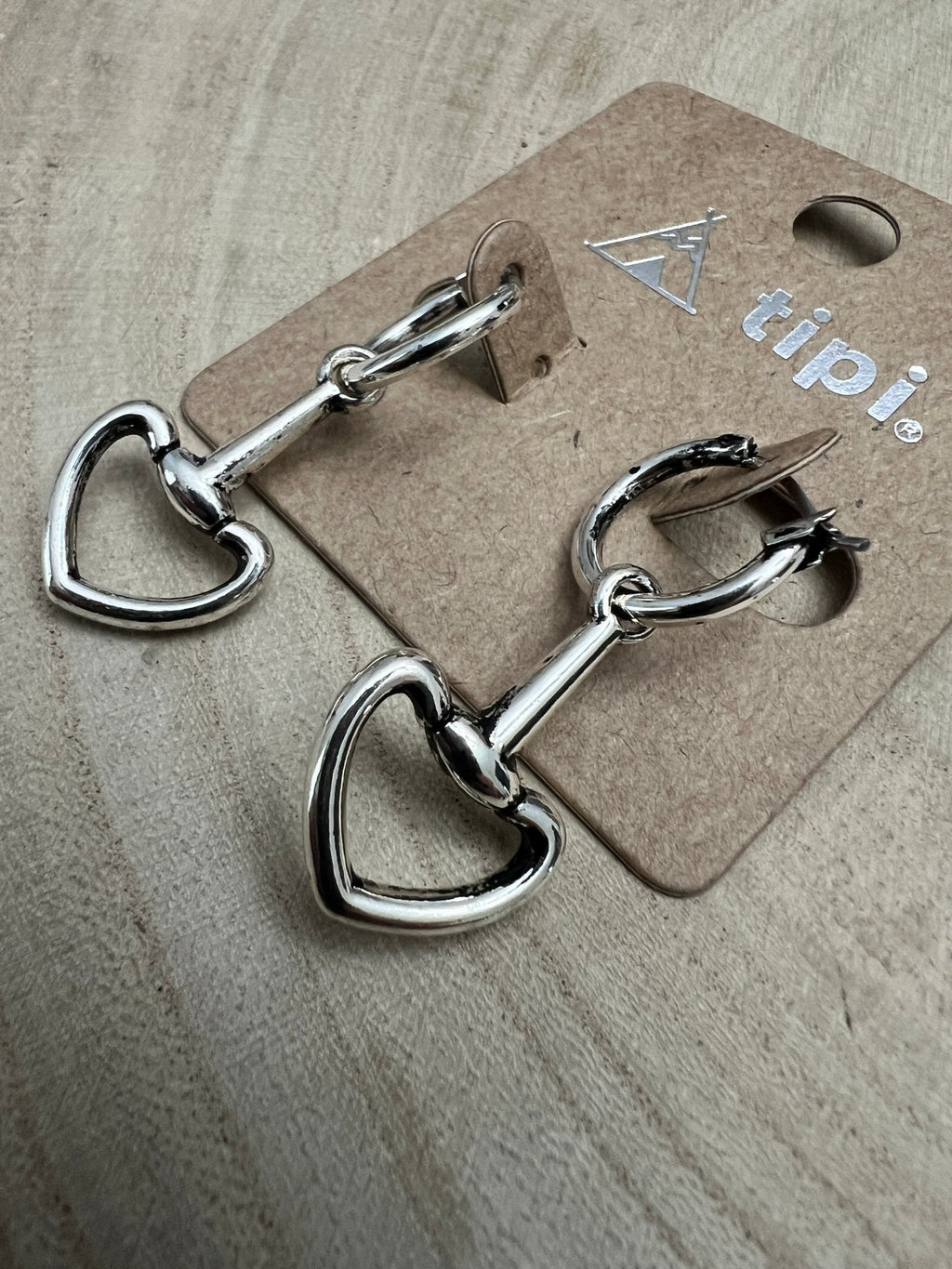 Western Snaffle Bit Dangle Hoop Earrings — Equestrian 1¼" Drop - Rooted & Reckless Co.