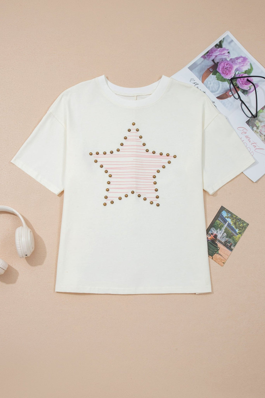 Western Star Studded Detail Short Sleeve Top - Rooted & Reckless Co.