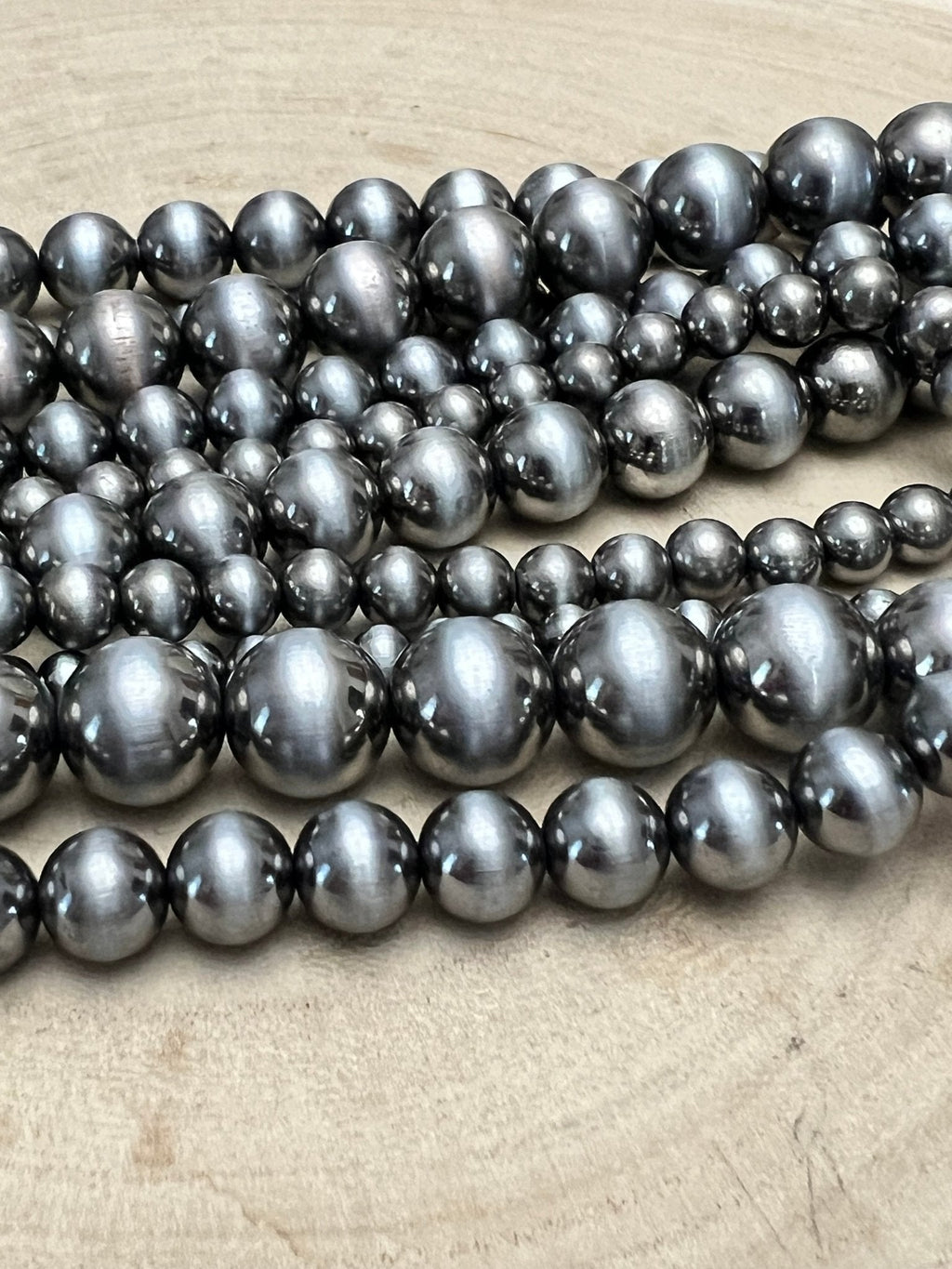 Western Statement 5-Strand Faux Sterling Pearl Necklace & Earring Set — Single-Clasp Layered - Rooted & Reckless Co.