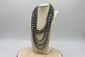 Western Statement 5-Strand Faux Sterling Pearl Necklace & Earring Set — Single-Clasp Layered - Rooted & Reckless Co.