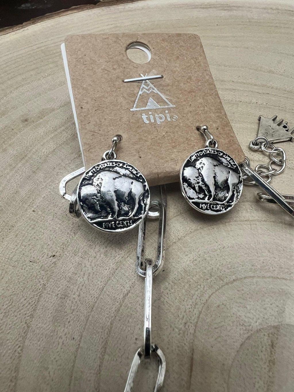 Western Statement Buffalo Coin Necklace & Earring Set — 2.5" Oversized Pendant (18 Inch) - Rooted & Reckless Co.