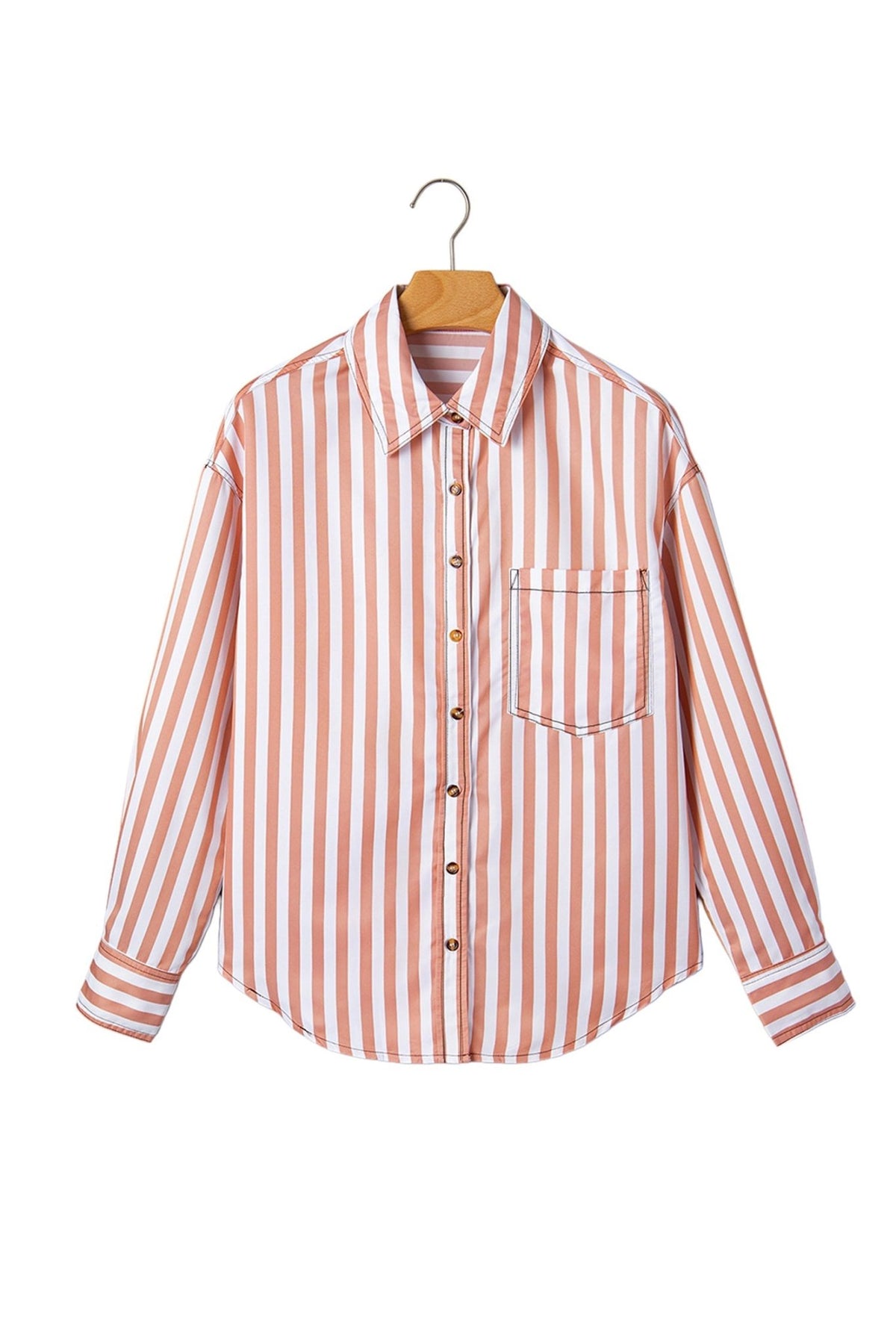 Western Stripe Button Down Long Sleeve Shirt - Rooted & Reckless Co.