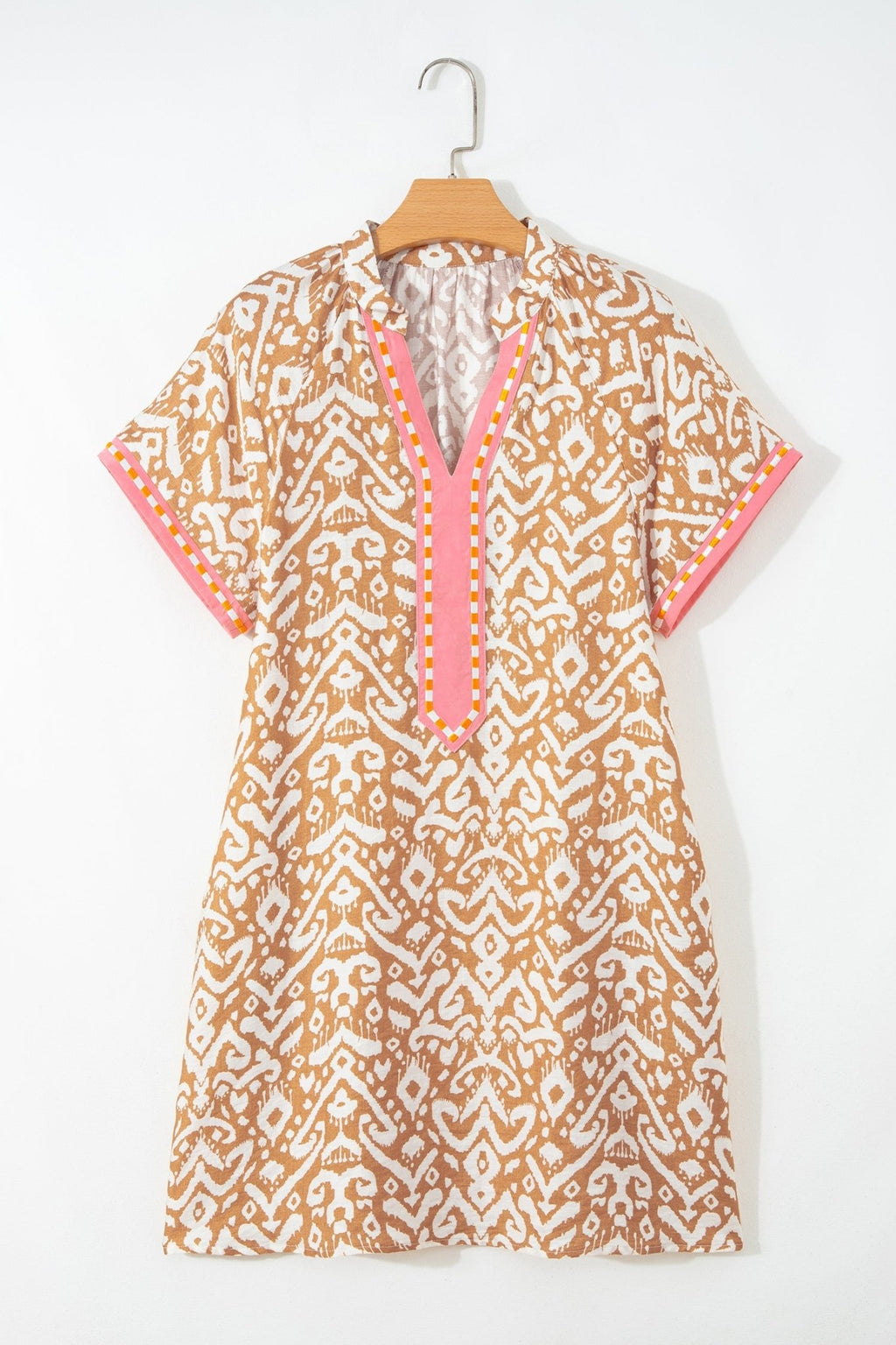 Western Stripe Colorblock Short Sleeve Mini Dress - Rooted & Reckless Co.