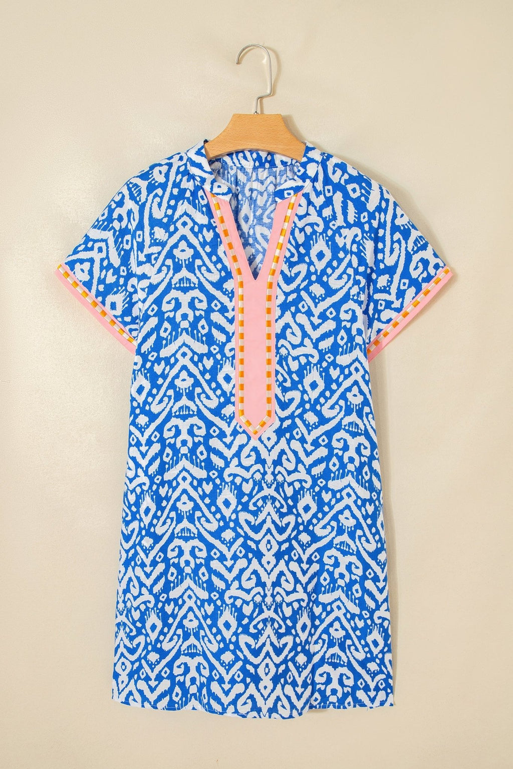 Western Stripe Colorblock Short Sleeve Mini Dress - Rooted & Reckless Co.