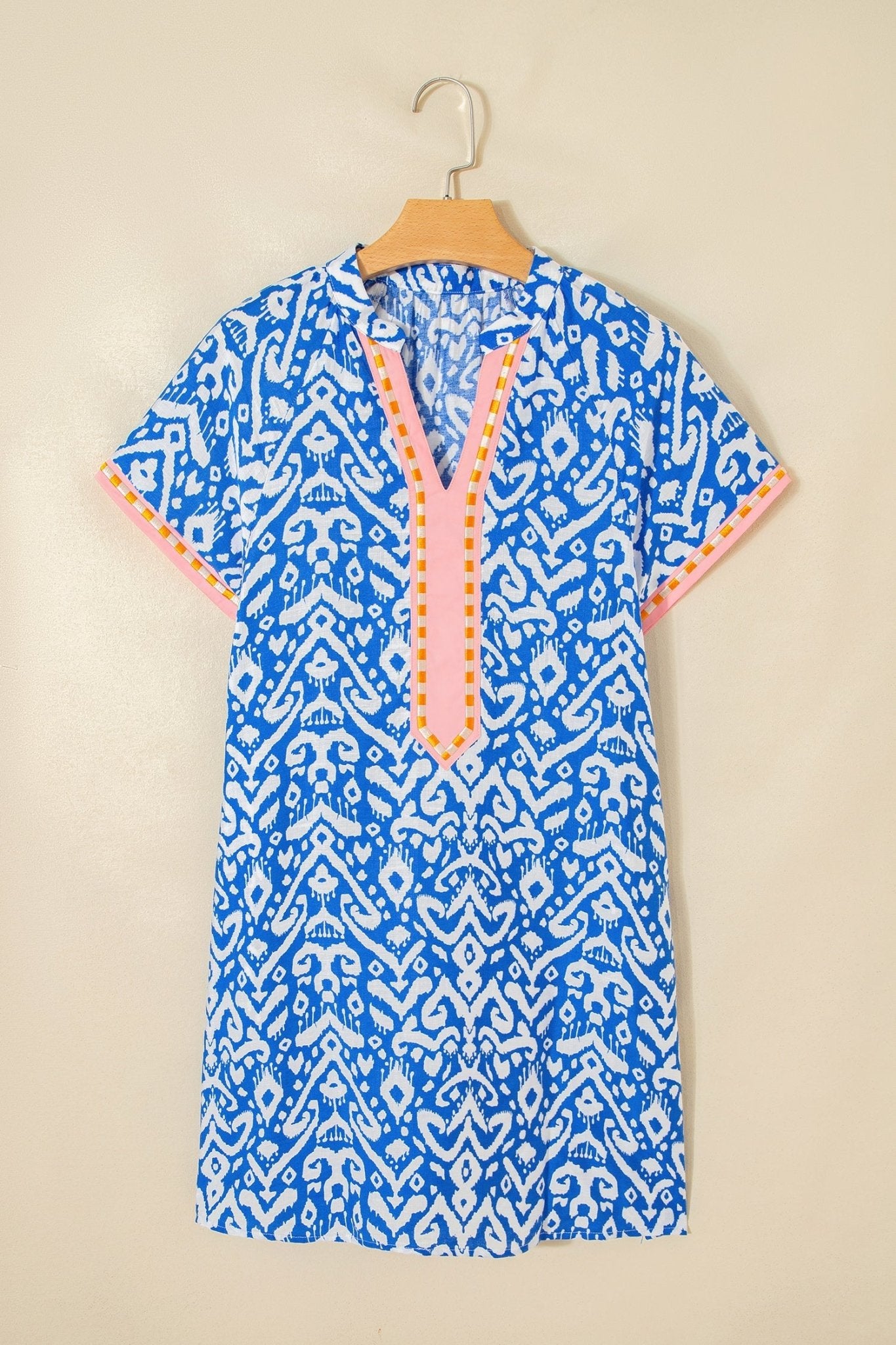 Western Stripe Colorblock Short Sleeve Mini Dress - Rooted & Reckless Co.