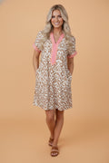 Western Stripe Colorblock Short Sleeve Mini Dress - Rooted & Reckless Co.