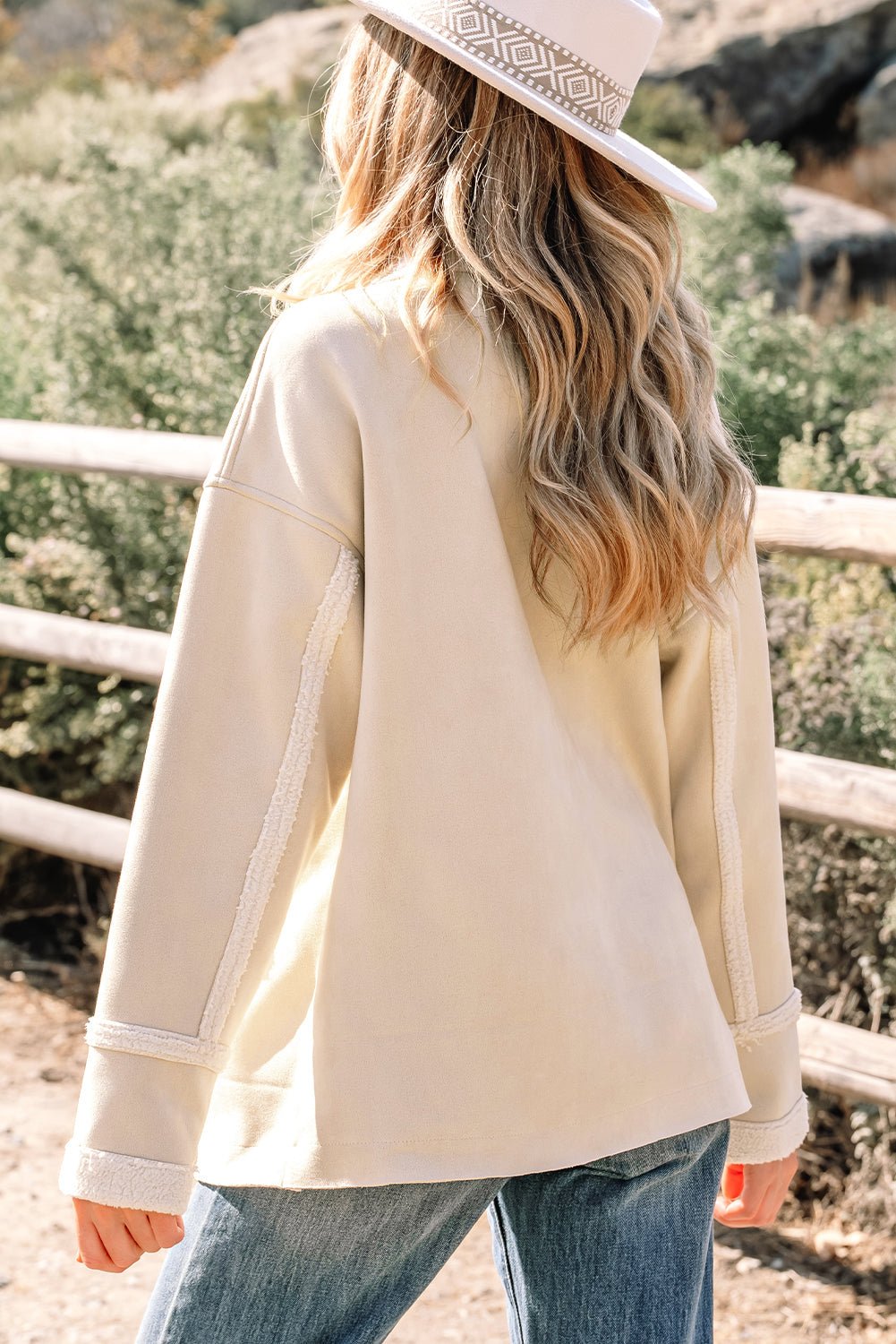Western Suede Sherpa Lined Jacket - Rooted & Reckless Co.