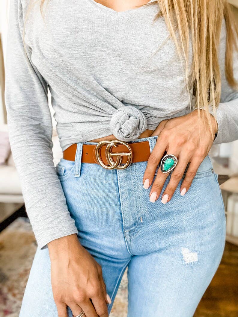 Western Teardrop Stone Cuff Ring - Rooted & Reckless Co.