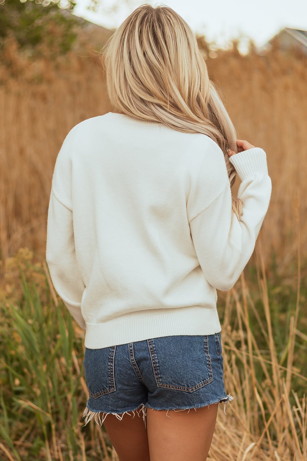 Western Tinsel Boots Crew Neck Sweater - Rooted & Reckless Co.
