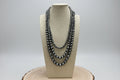 Western Triple-Strand Burnished Faux Sterling Pearl Necklace — Long Layered Set (24", 28", 35") - Rooted & Reckless Co.