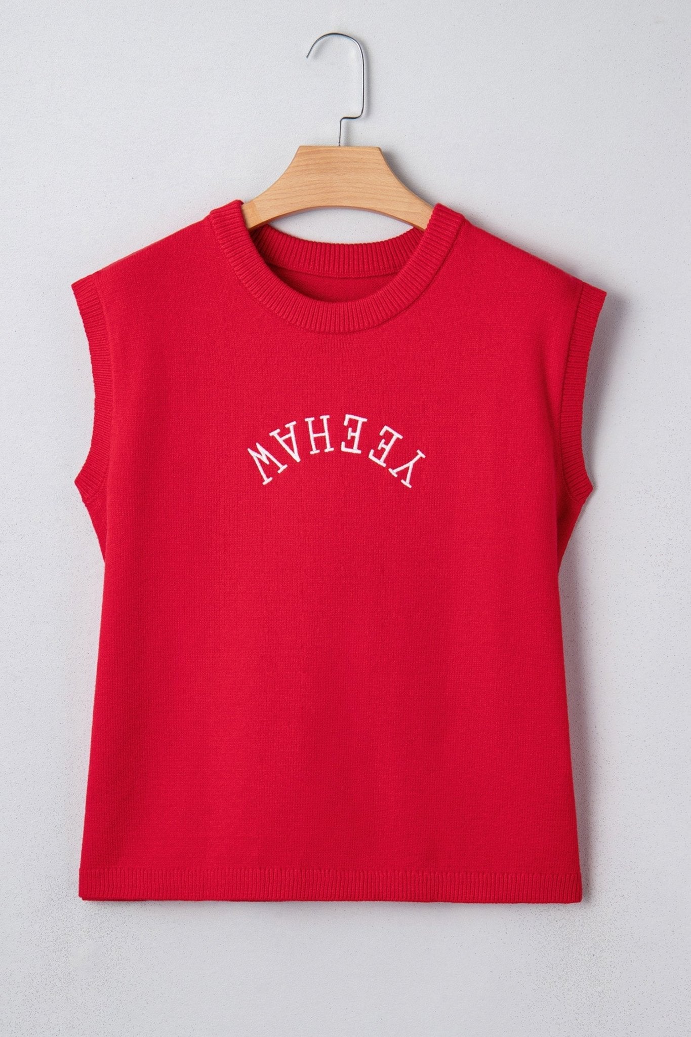 Western YEEHAW Embroidered Short Sleeve Sweater - Rooted & Reckless Co.