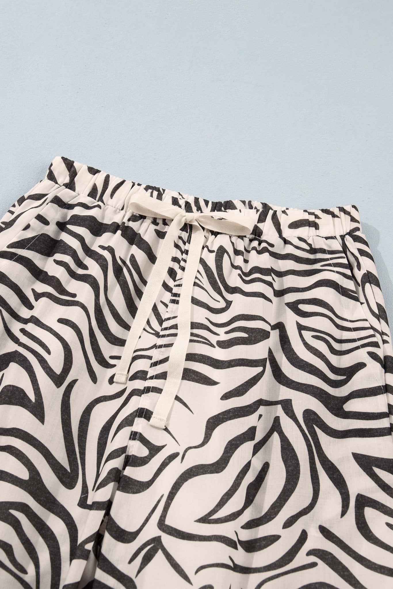 Western Zebra Drawstring High Waist Pocketed Pants - Rooted & Reckless Co.