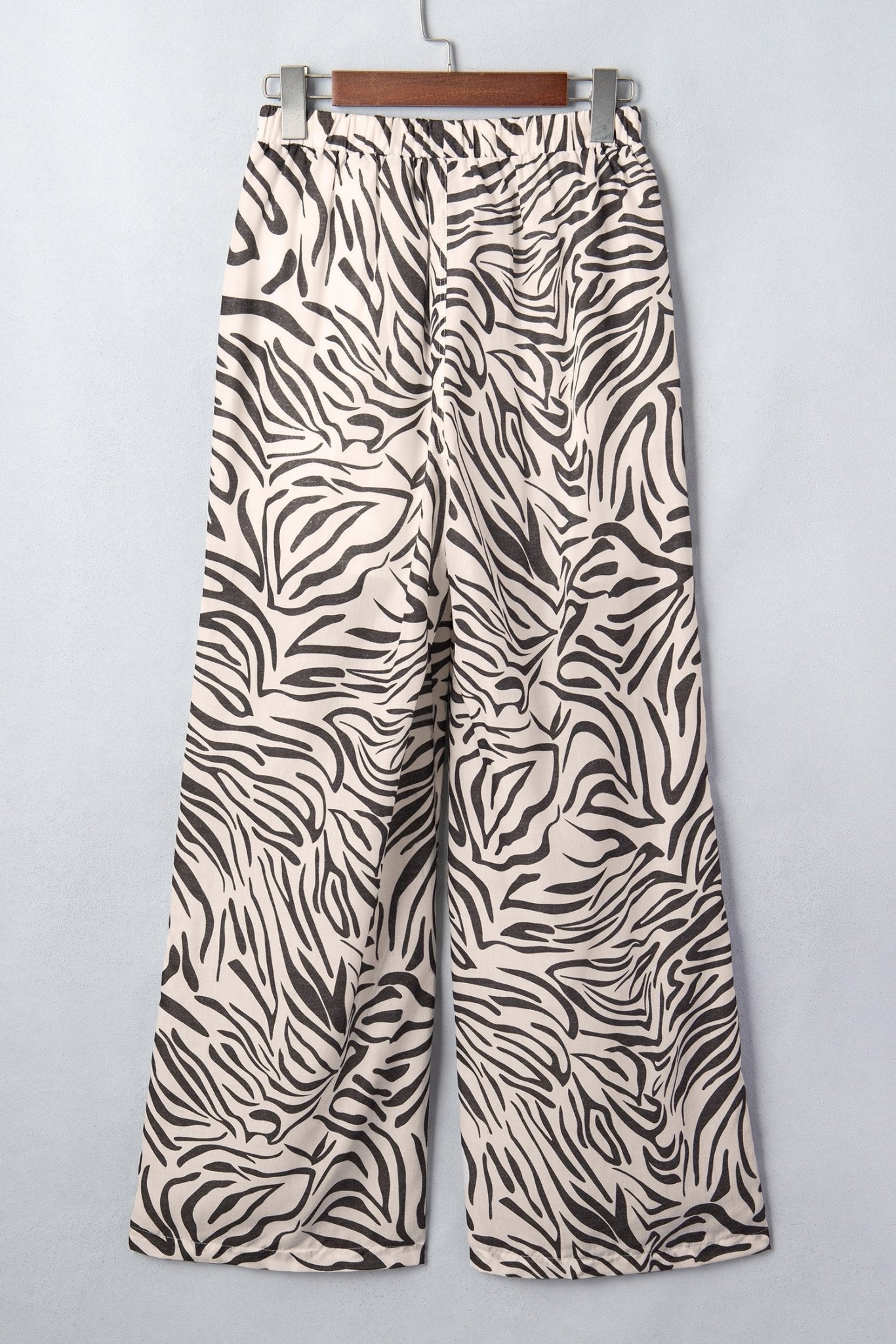 Western Zebra Drawstring High Waist Pocketed Pants - Rooted & Reckless Co.