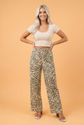 Western Zebra Drawstring High Waist Pocketed Pants - Rooted & Reckless Co.