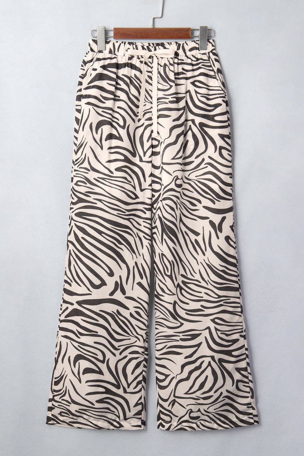 Western Zebra Drawstring High Waist Pocketed Pants - Rooted & Reckless Co.