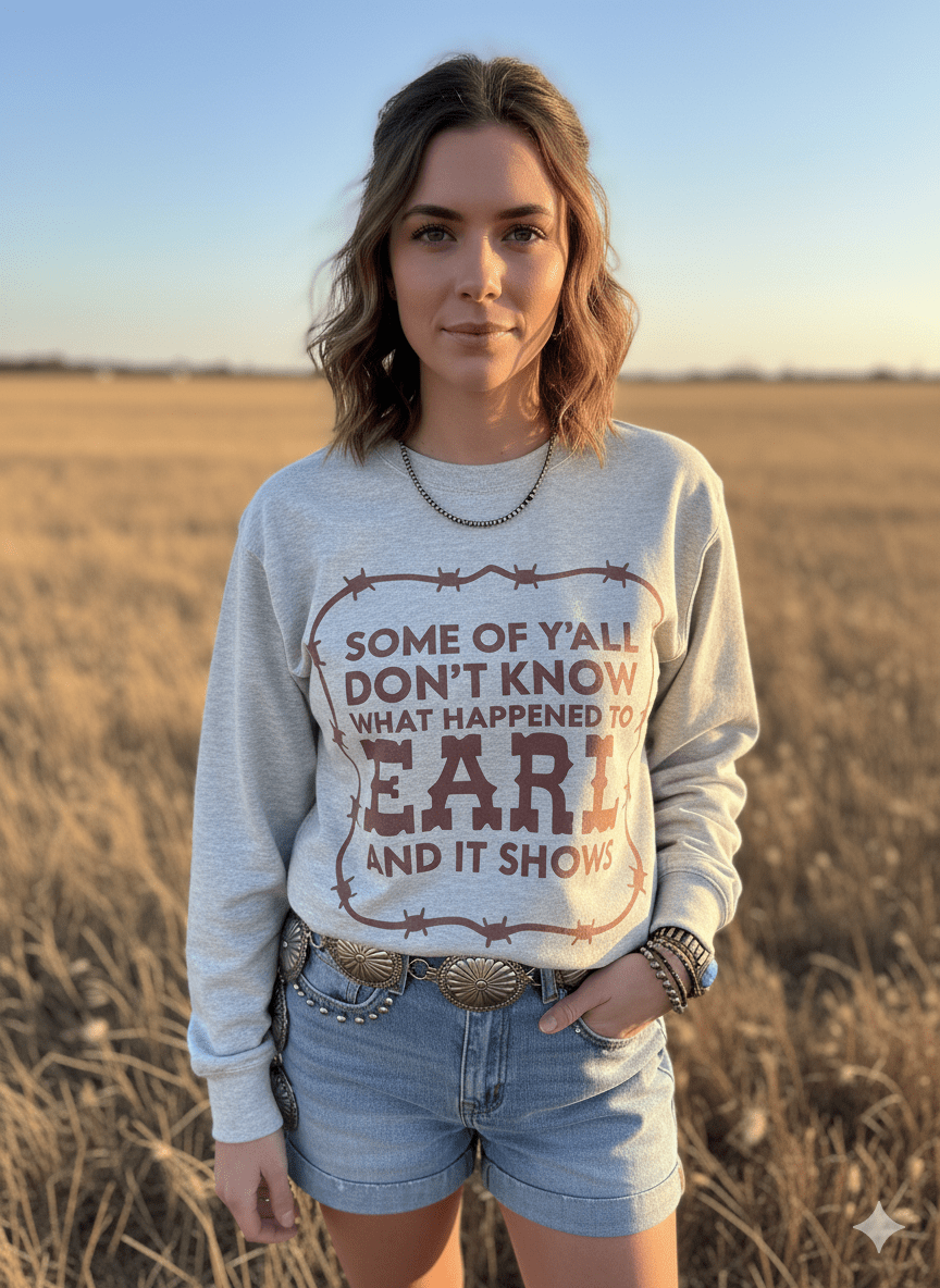 What Happened To Earl Graphic Sweatshirt - Rooted & Reckless Co.