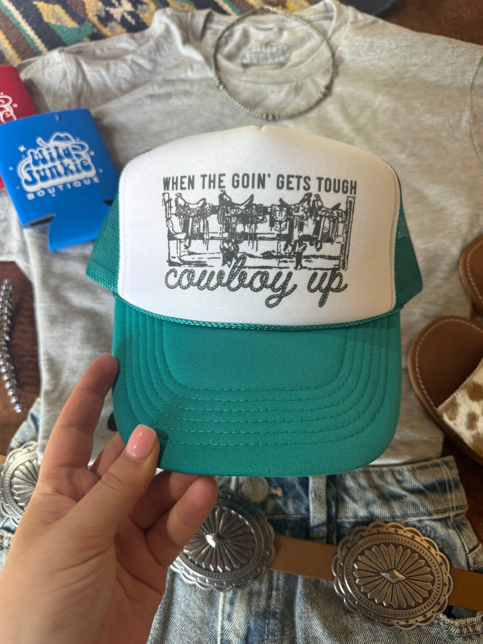 When The Going Gets Tough Trucker Hat - Rooted & Reckless Co.