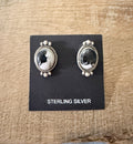 White Buffalo and Sterling Silver Stud Earrings-2 - Rooted & Reckless Co.
