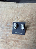 White Buffalo and Sterling Silver Stud Earrings - Rooted & Reckless Co.