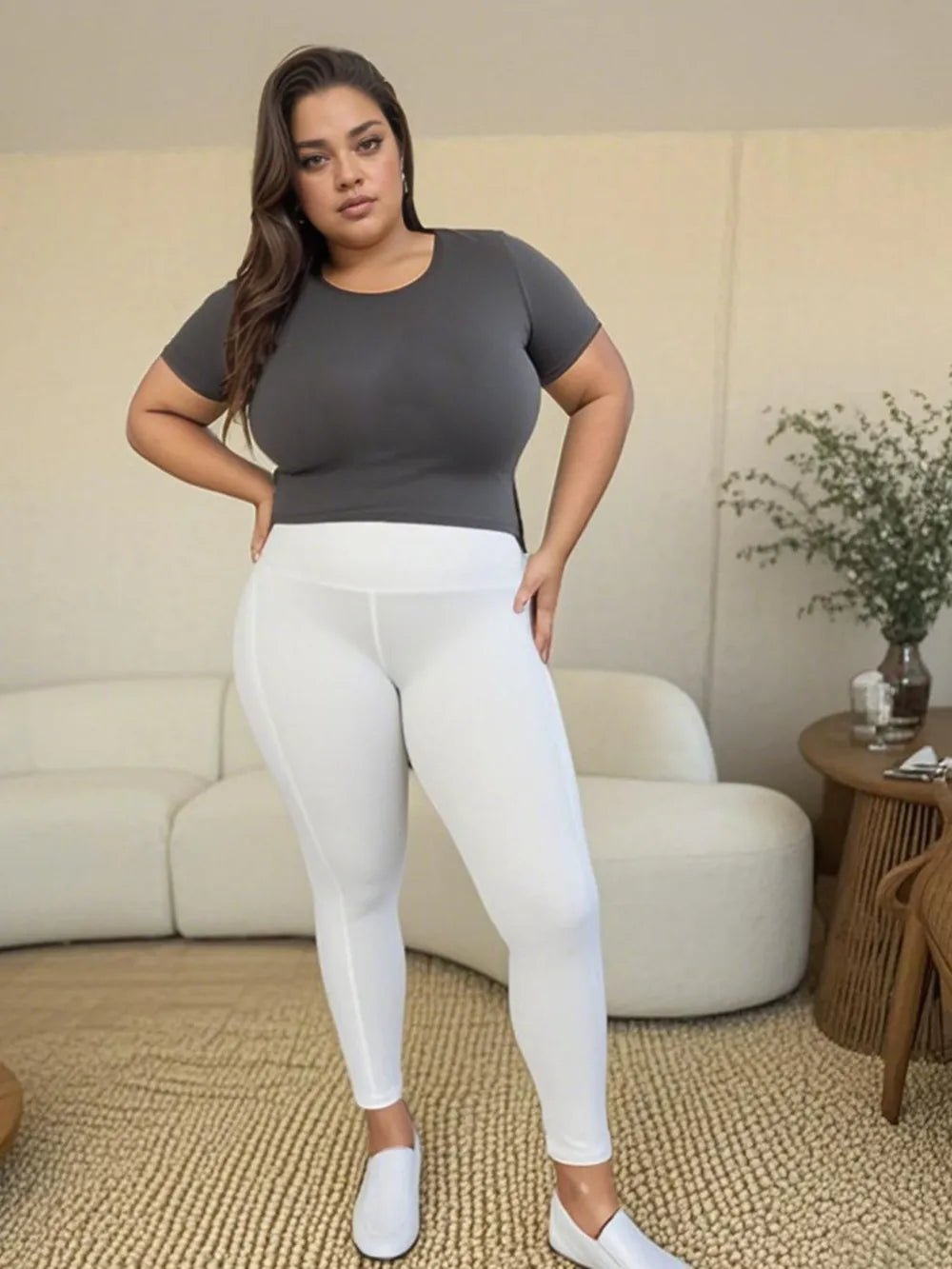Wide Waistband Sports Leggings - Rooted & Reckless Co.