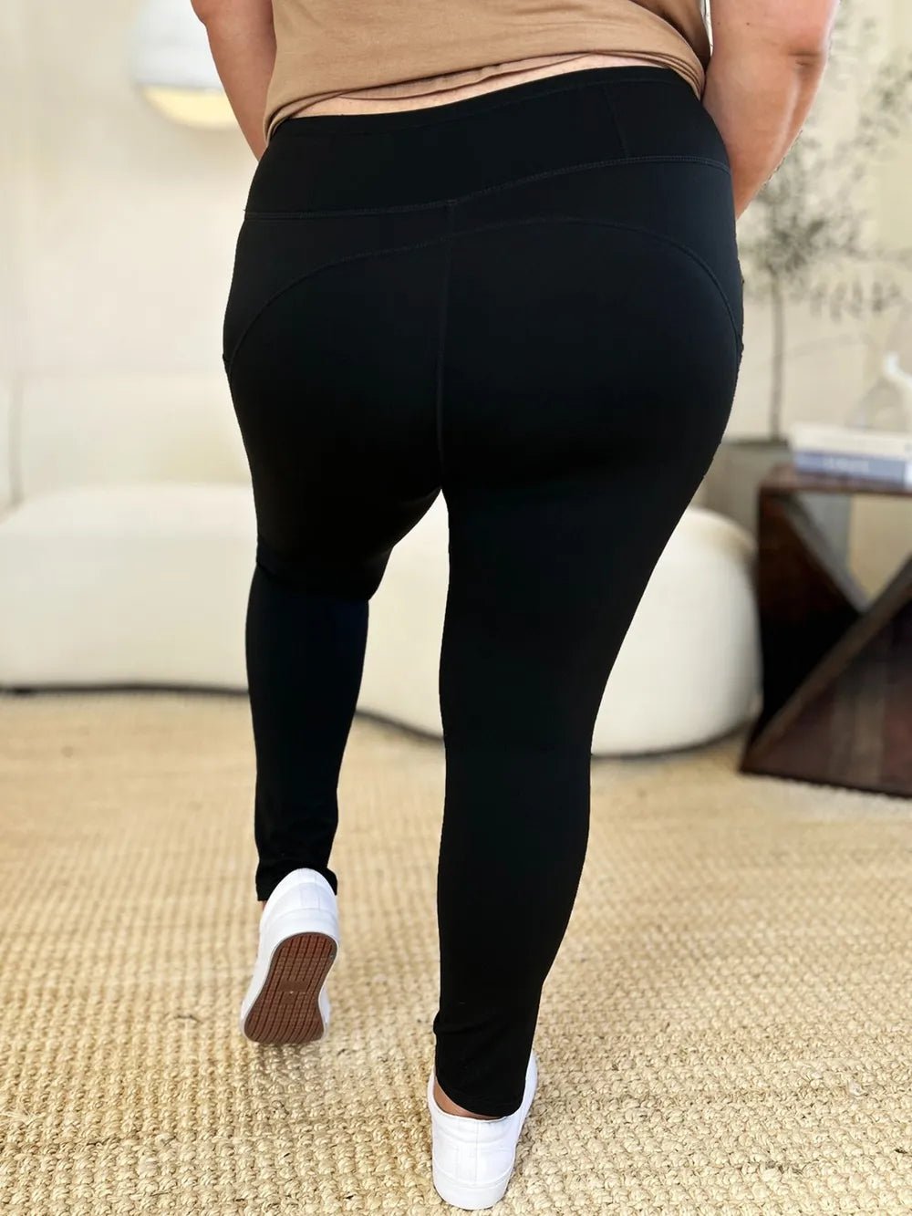 Wide Waistband Sports Leggings - Rooted & Reckless Co.