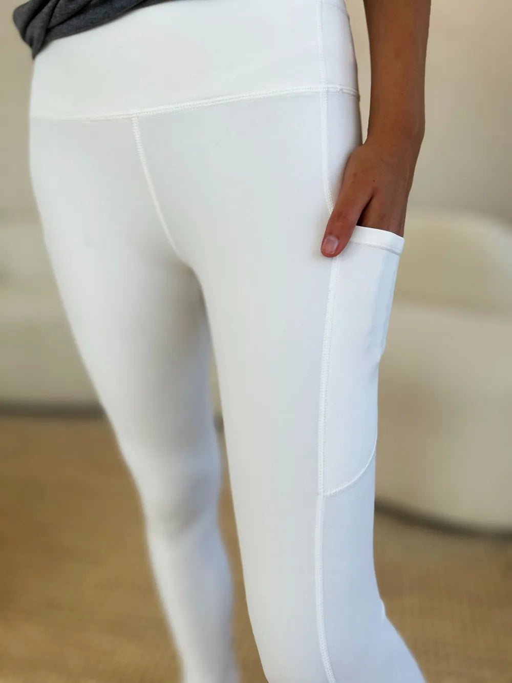 Wide Waistband Sports Leggings - Rooted & Reckless Co.