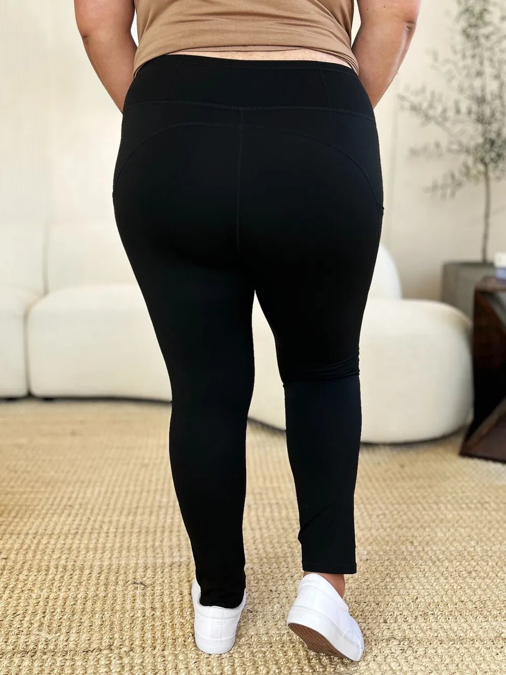 Wide Waistband Sports Leggings - Rooted & Reckless Co.