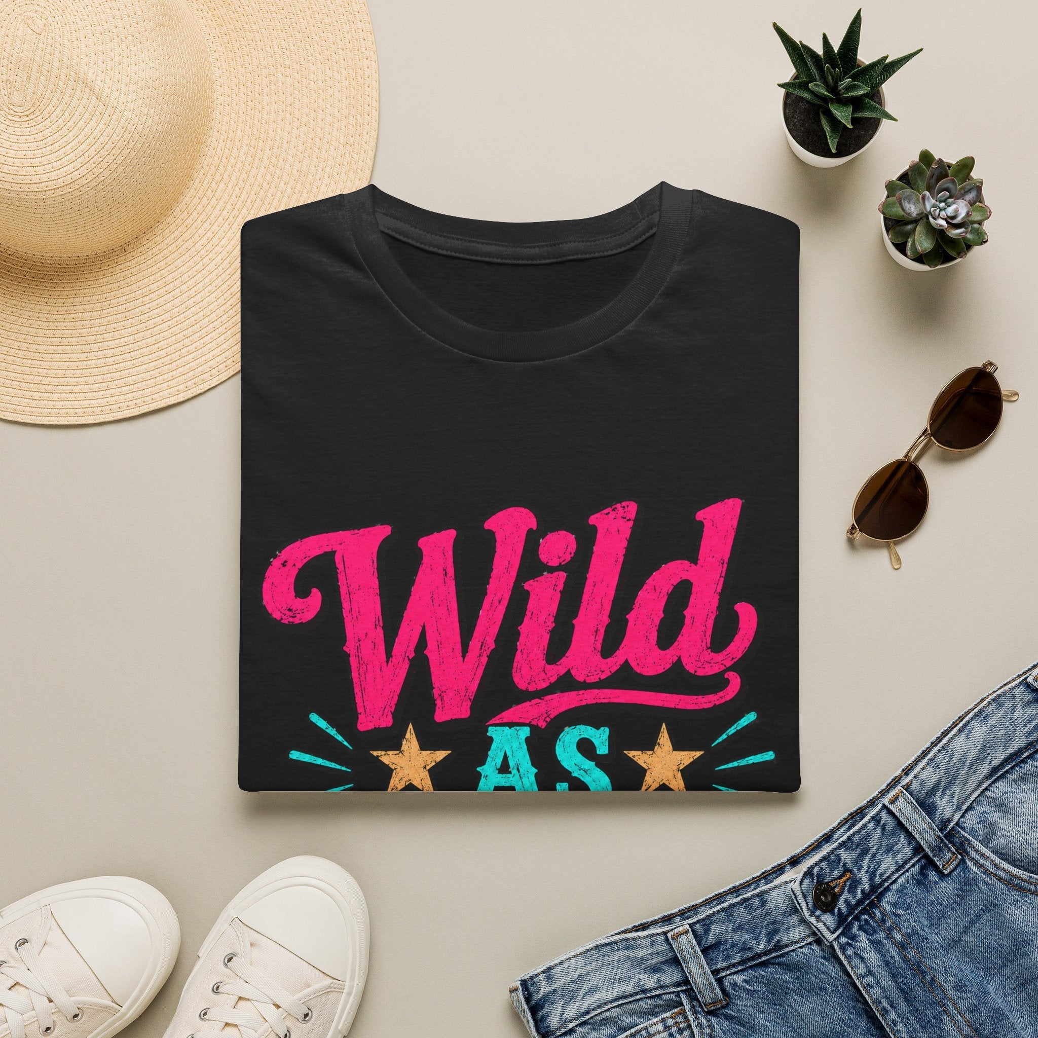 Wild As Hell Graphic T-Shirt — Retro Colorful Slogan Tee - Rooted & Reckless Co.