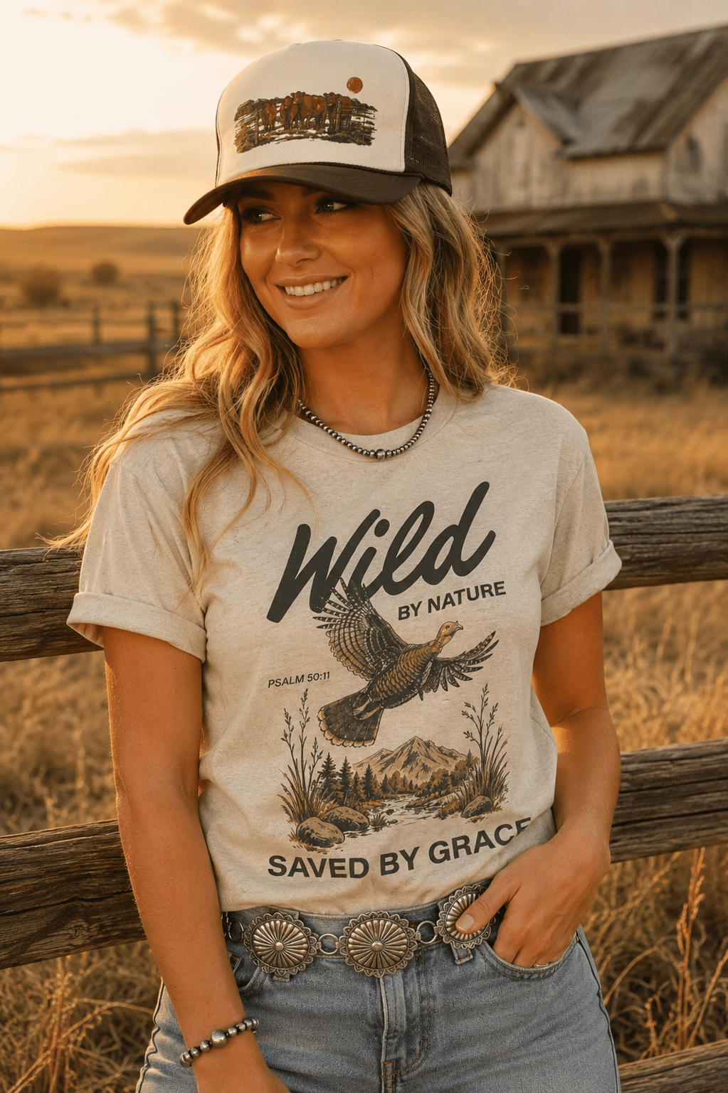 Wild by Nature Saved by Grace Graphic Tee - Rooted & Reckless Co.