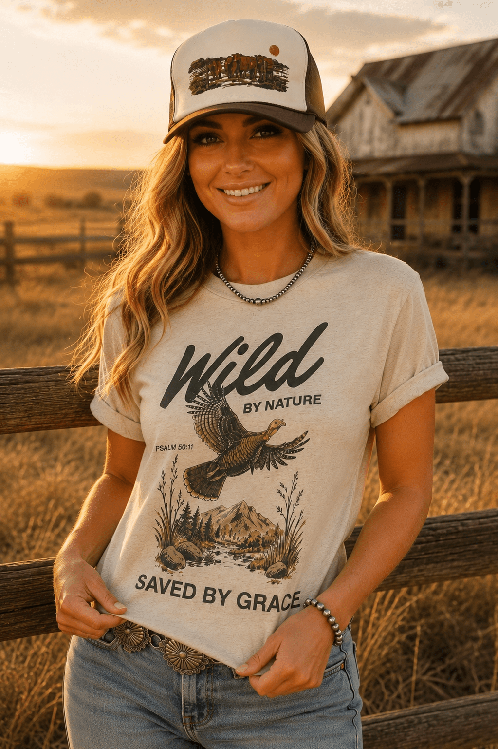 Wild by Nature Saved by Grace Graphic Tee - Rooted & Reckless Co.