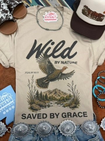 Wild by Nature Saved by Grace Graphic Tee - Rooted & Reckless Co.