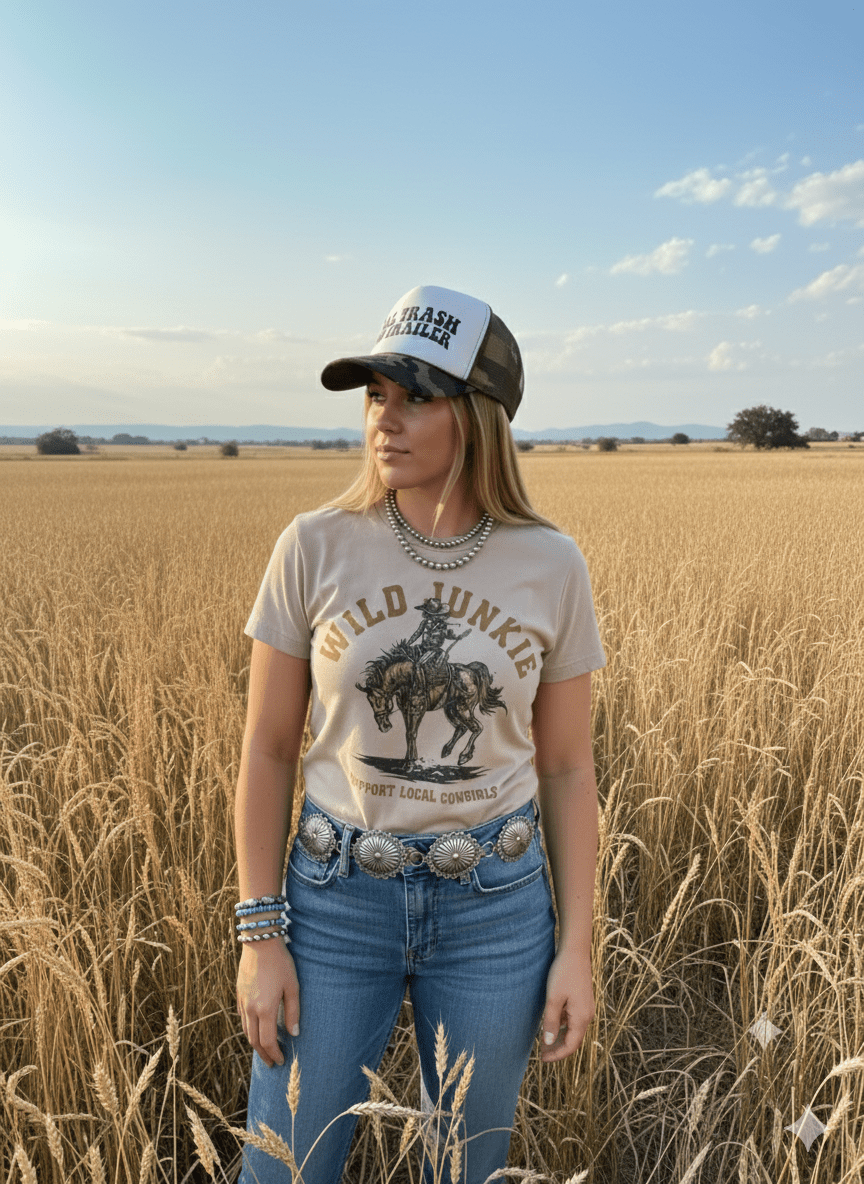 Wild Junkie Cowgirl Graphic Tee - Rooted & Reckless Co.