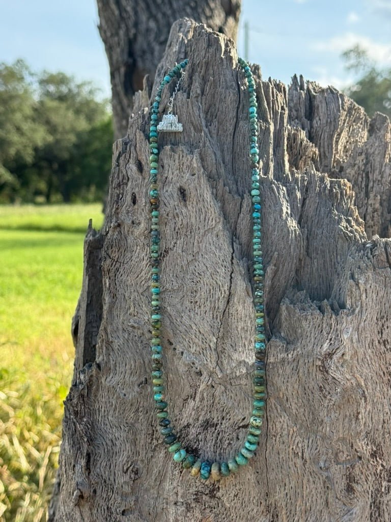Wild Prairie Kingman Turquoise Beaded Necklace - Rooted & Reckless Co.