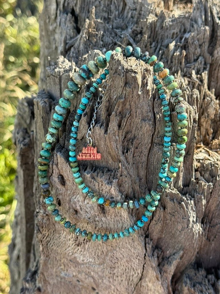 Wild Prairie Kingman Turquoise Beaded Necklace - Rooted & Reckless Co.