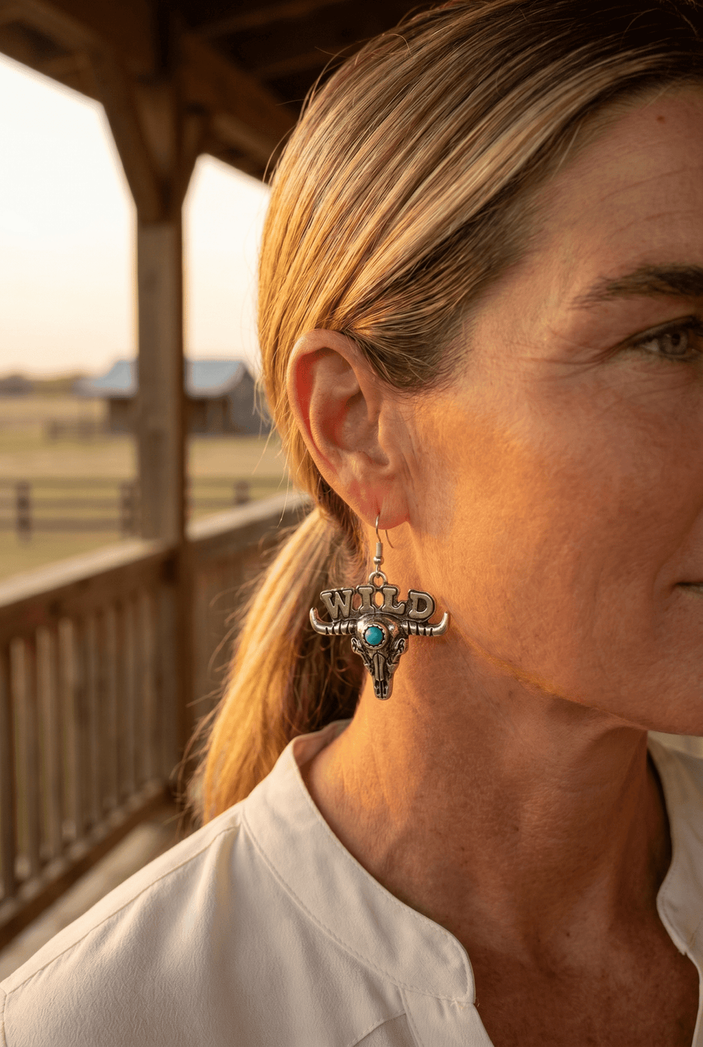 Wild Western Bull Skull Dangle Earrings — Edgy 1½" Drop - Rooted & Reckless Co.