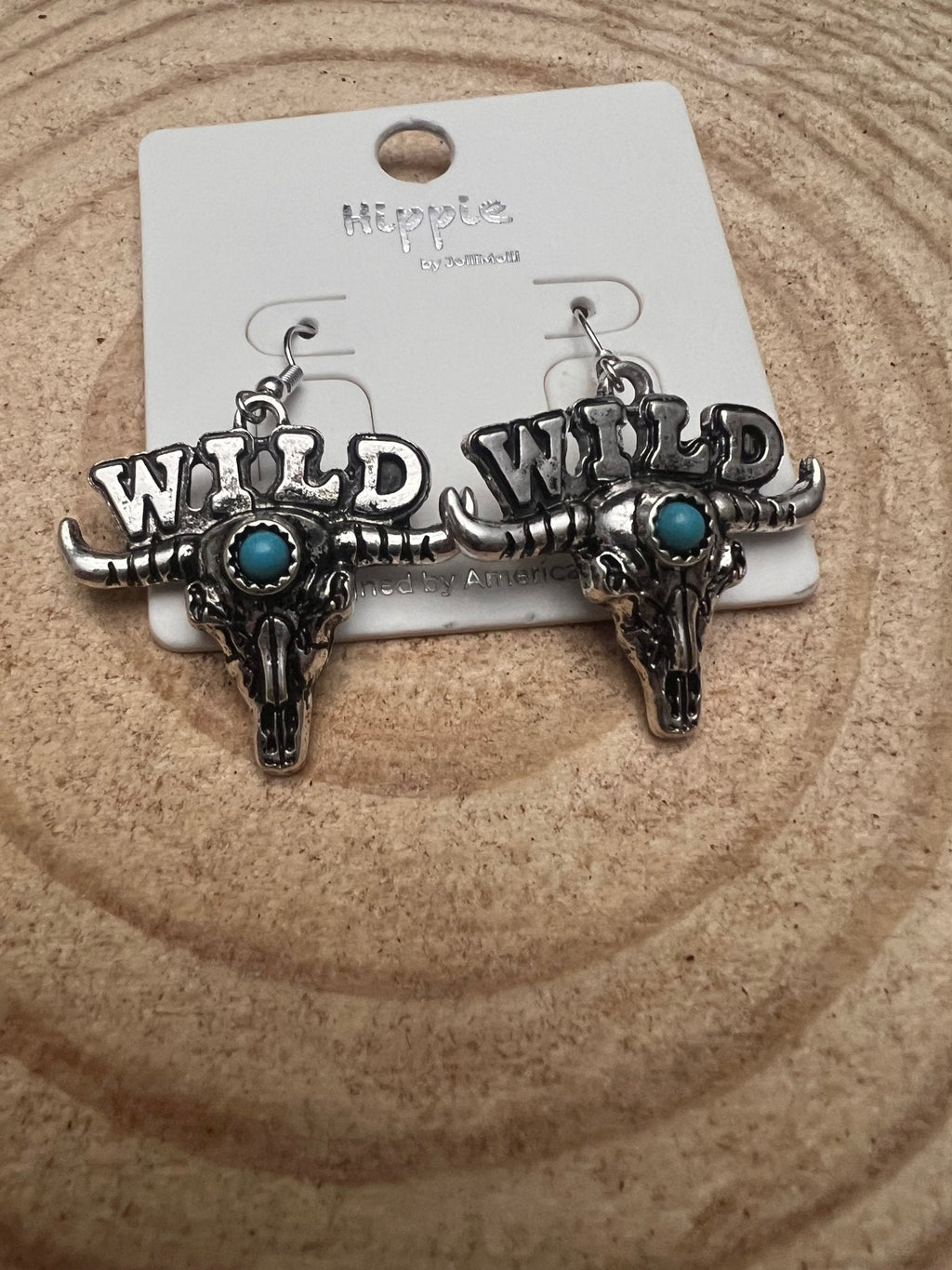 Wild Western Bull Skull Dangle Earrings — Edgy 1½" Drop - Rooted & Reckless Co.