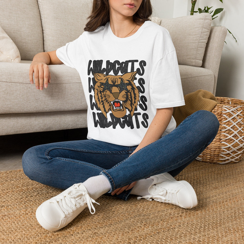 Wildcats Graphic T-Shirt — Vintage Tiger Mascot School Spirit Tee - Rooted & Reckless Co.