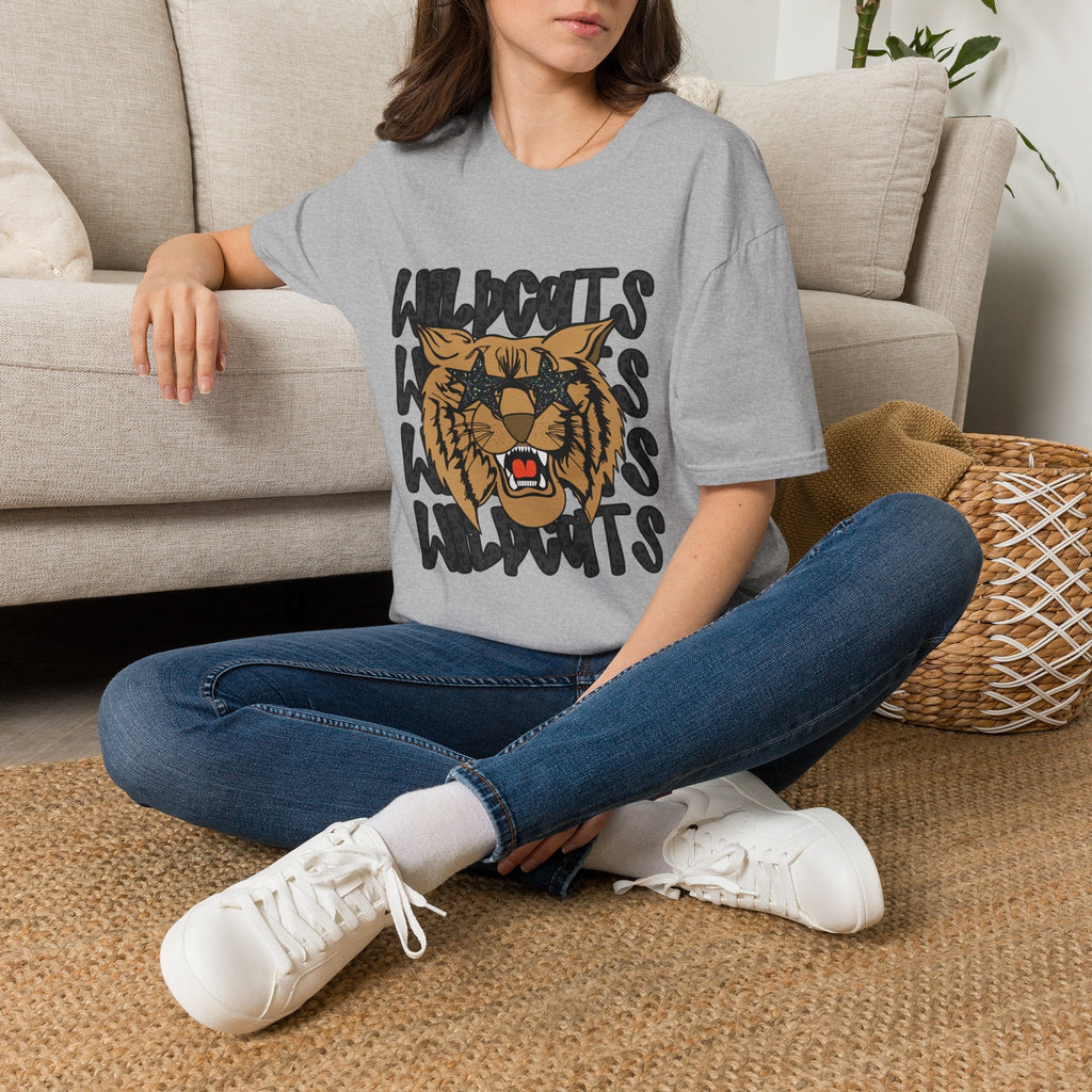 Wildcats Graphic T-Shirt — Vintage Tiger Mascot School Spirit Tee - Rooted & Reckless Co.