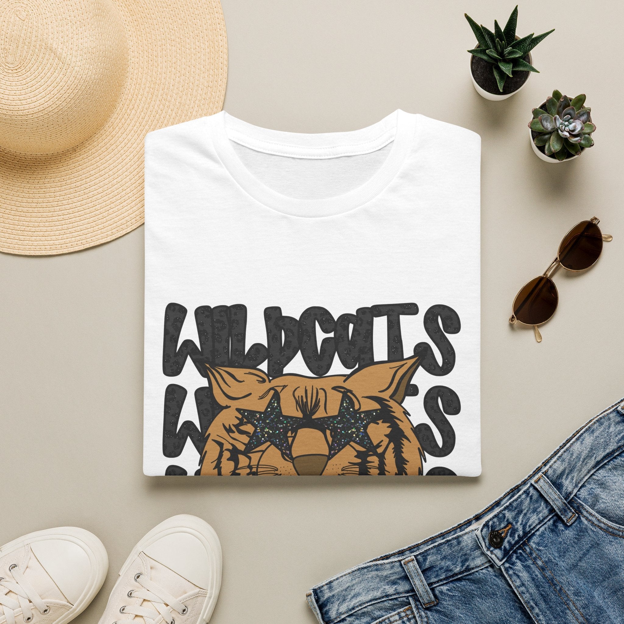 Wildcats Graphic T-Shirt — Vintage Tiger Mascot School Spirit Tee - Rooted & Reckless Co.