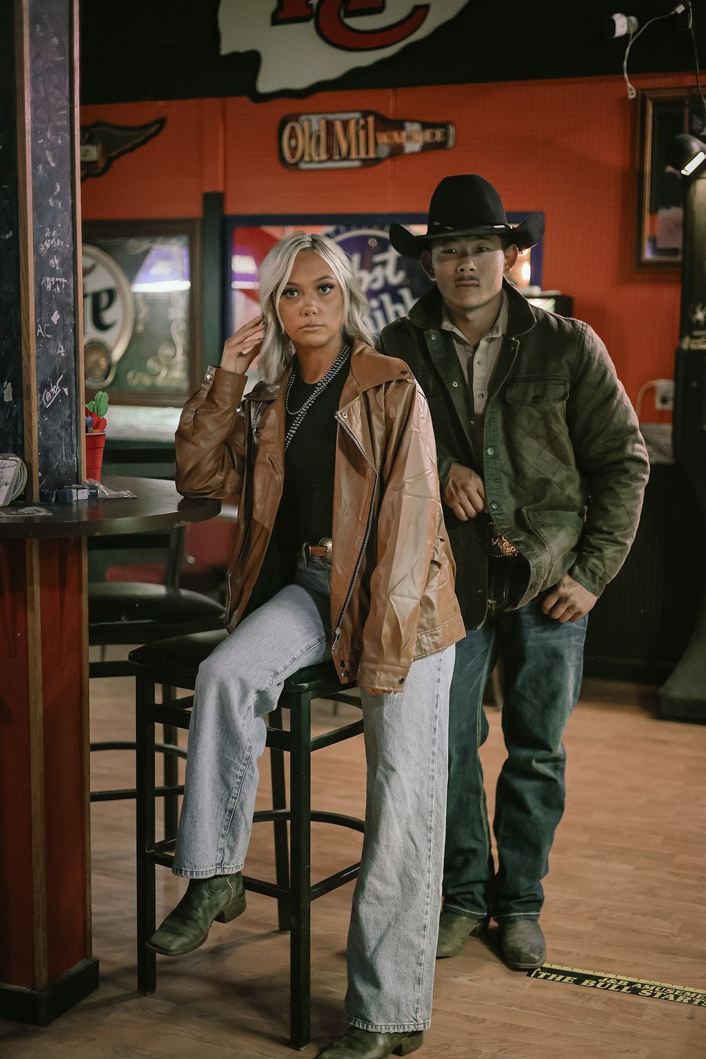 With Love, Molly "Ollie" Oversized Vegan Leather Western Moto Jacket — Matte Finish Relaxed Fit with Side Zipper Pockets (medium and large remain) - Rooted & Reckless Co.