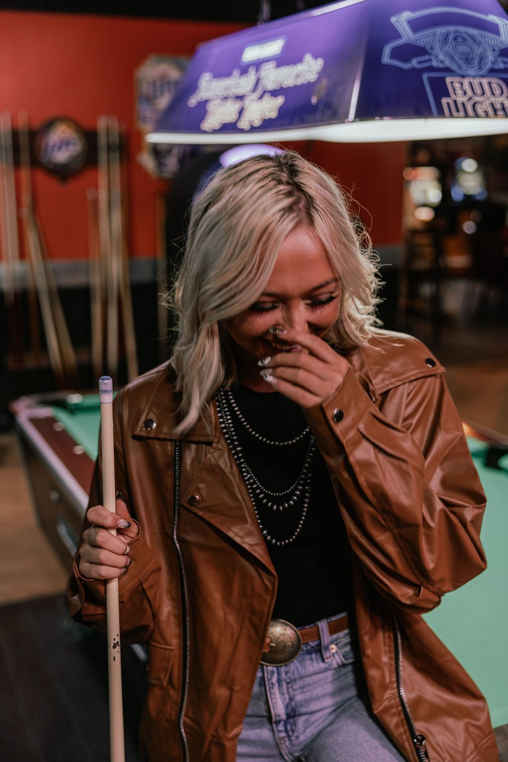 With Love, Molly "Ollie" Oversized Vegan Leather Western Moto Jacket — Matte Finish Relaxed Fit with Side Zipper Pockets (medium and large remain) - Rooted & Reckless Co.