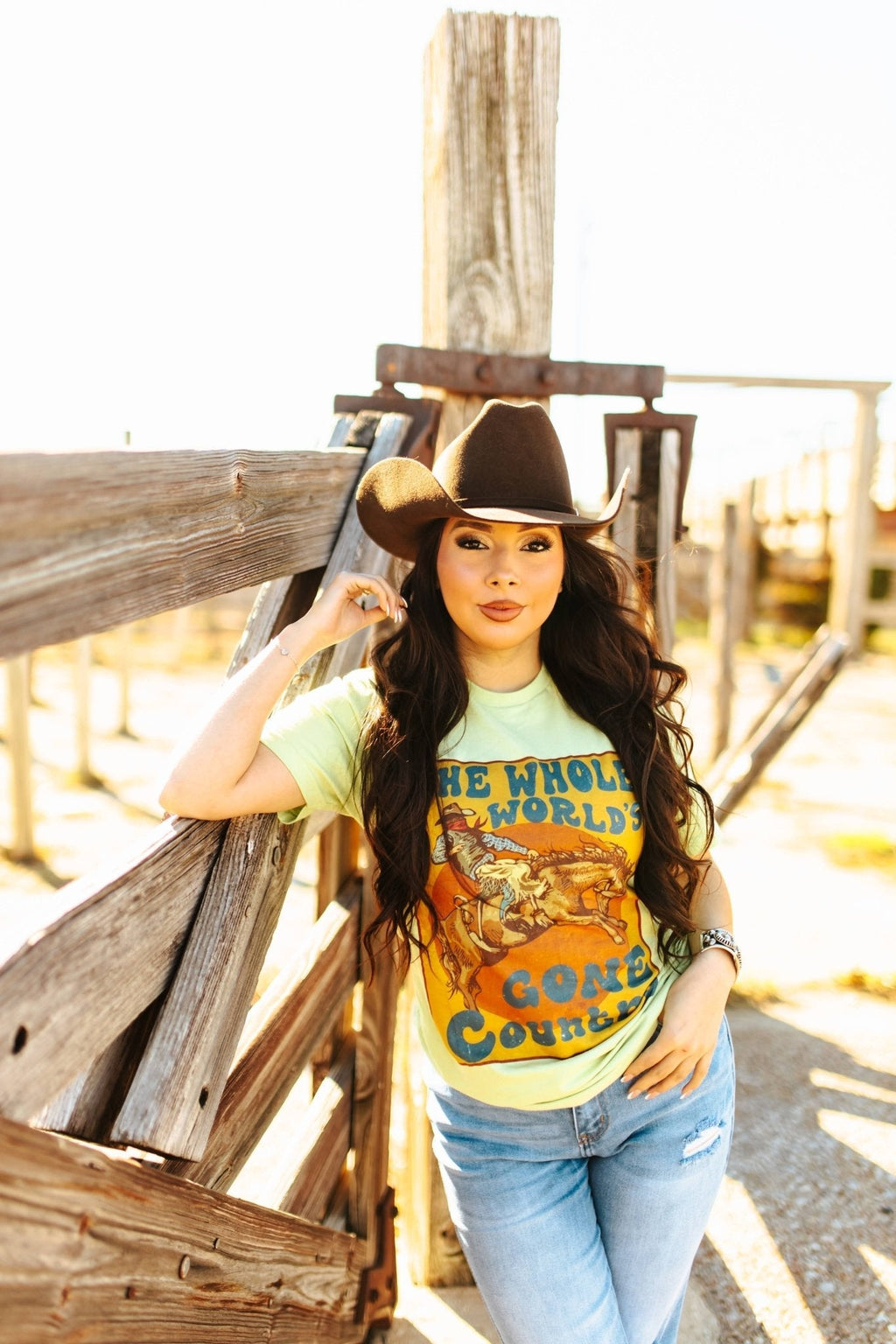 World's Gone Country Western Graphic Tee - Rooted & Reckless Co.