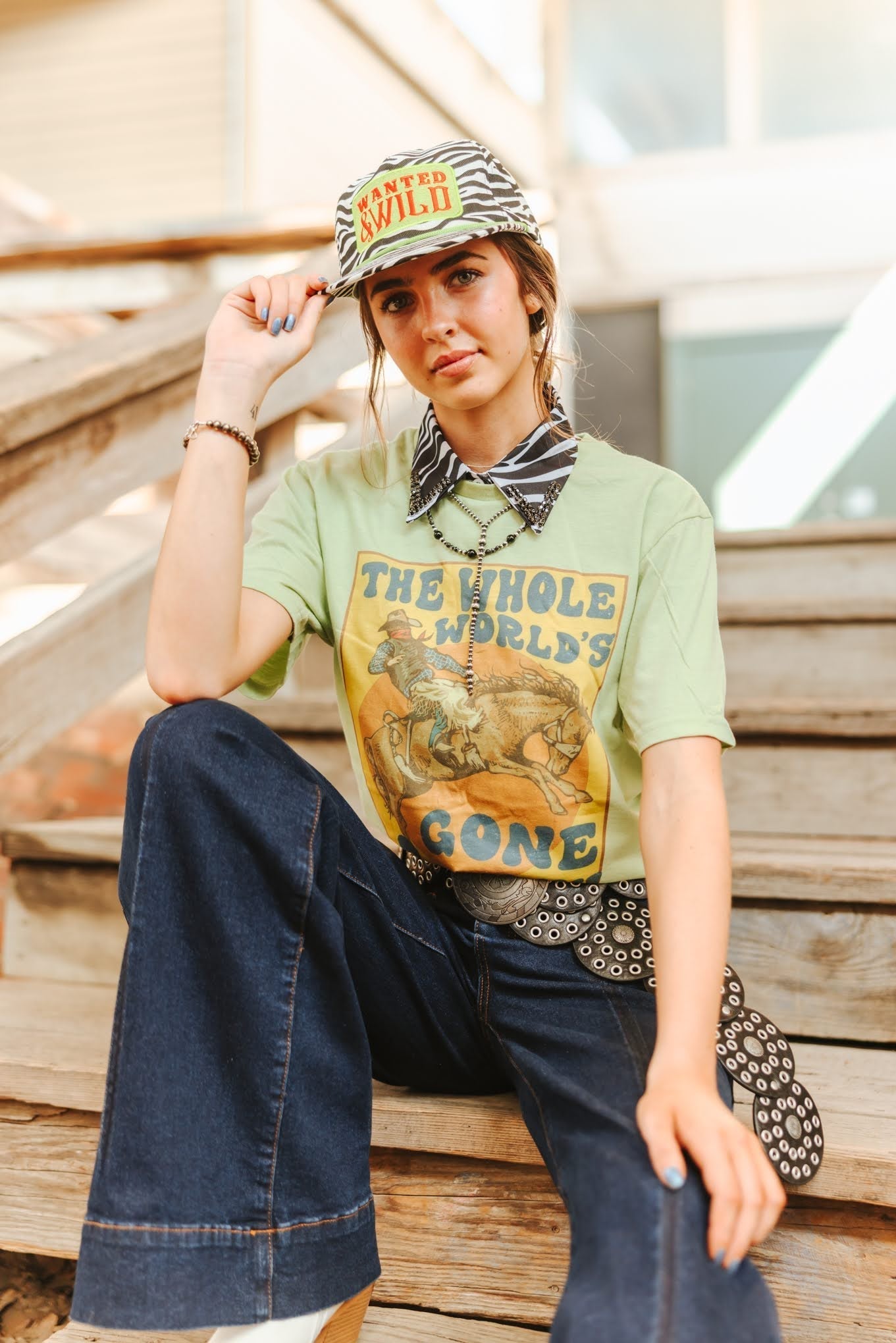 World's Gone Country Western Graphic Tee - Rooted & Reckless Co.
