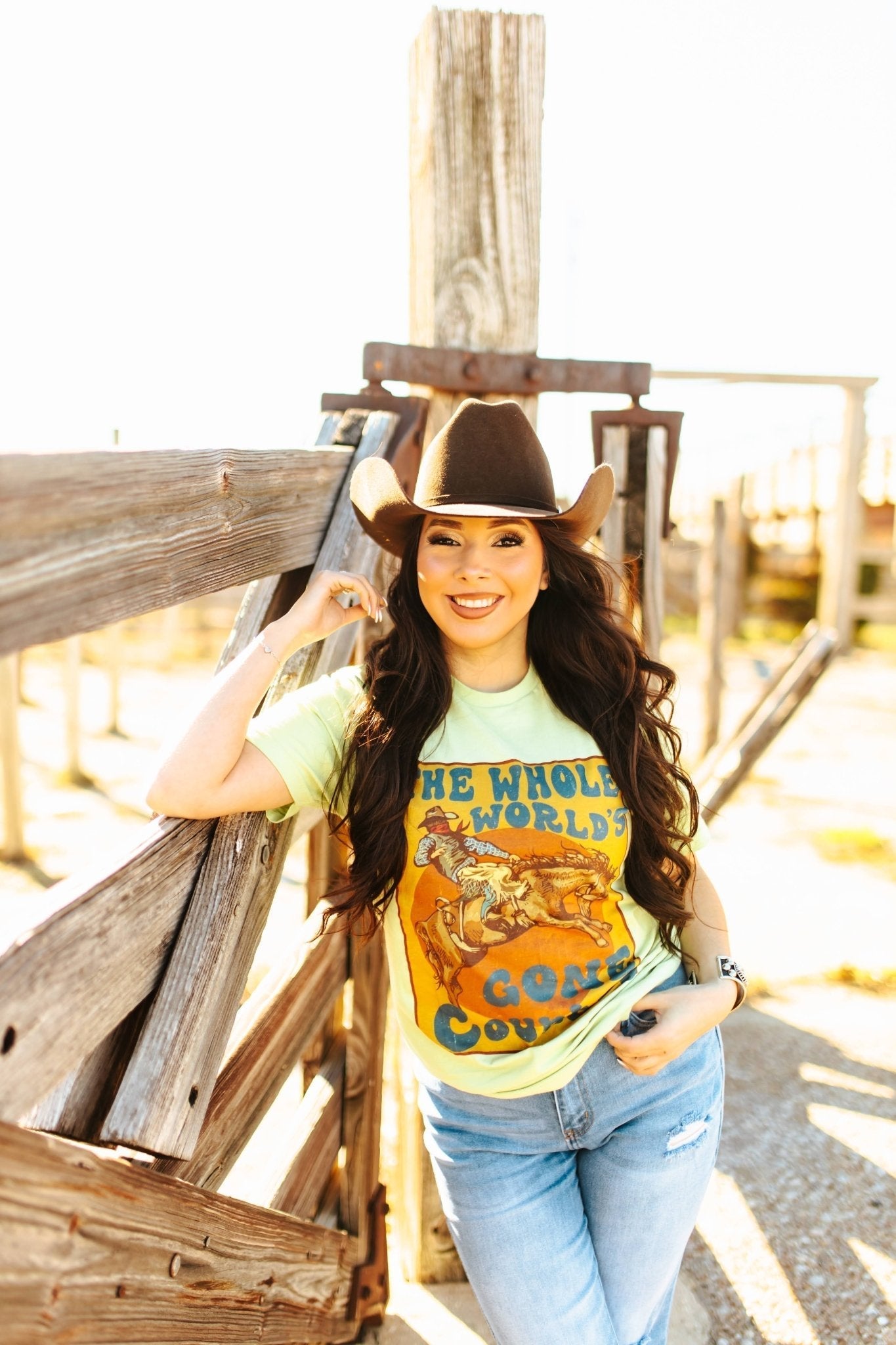 World's Gone Country Western Graphic Tee - Rooted & Reckless Co.